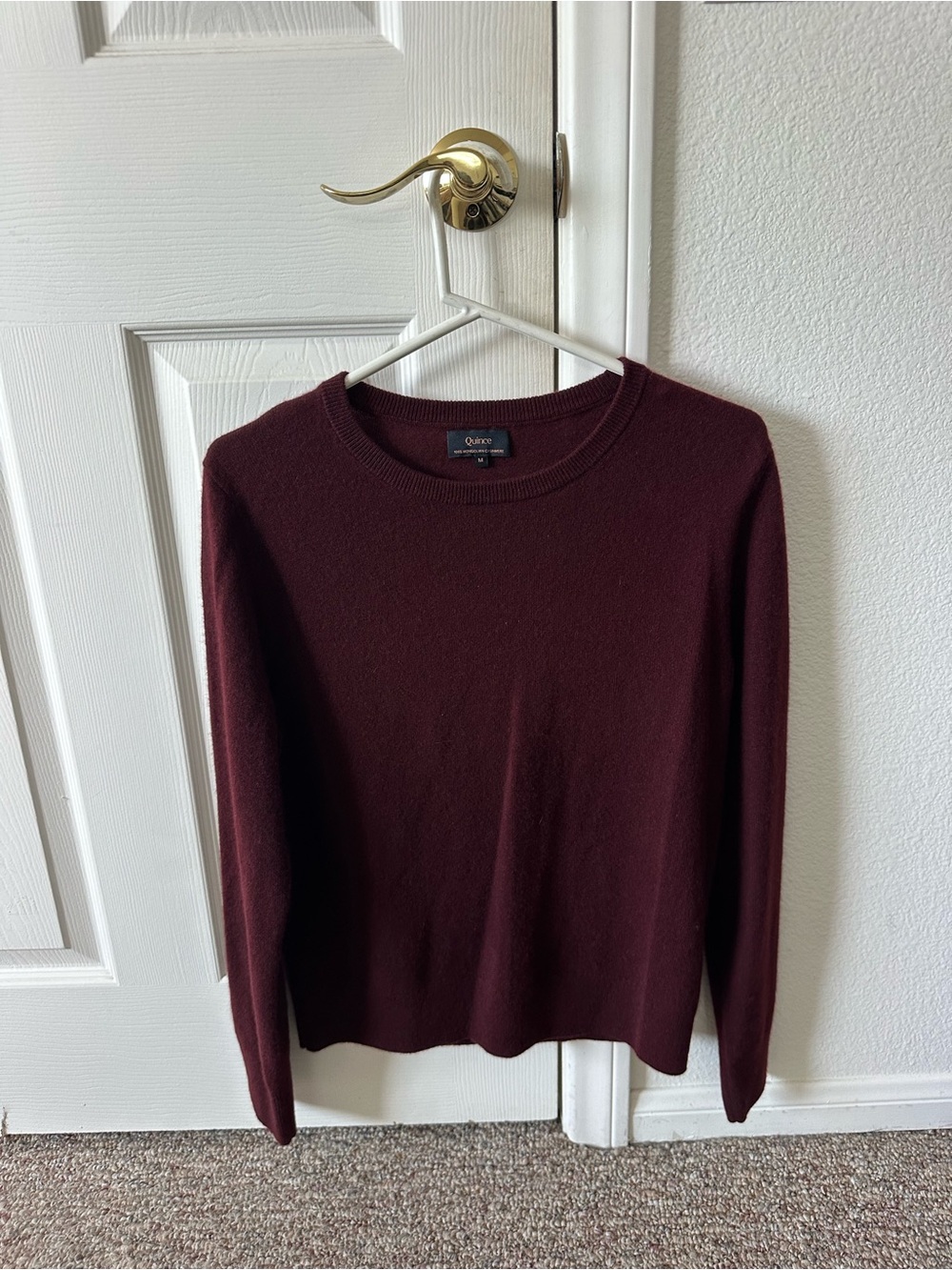 Quince Women's Crewneck Sweater in Wine